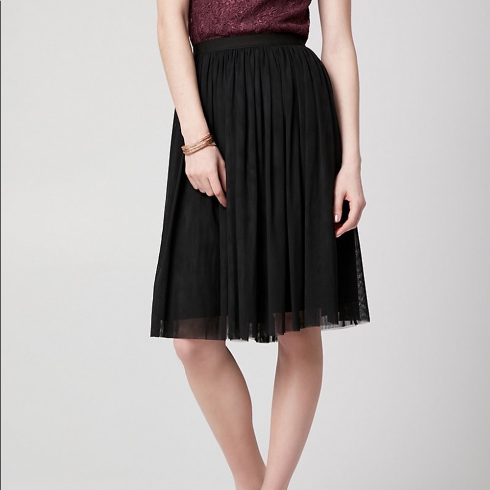 le chateau black tuile midi party skirt size XXS